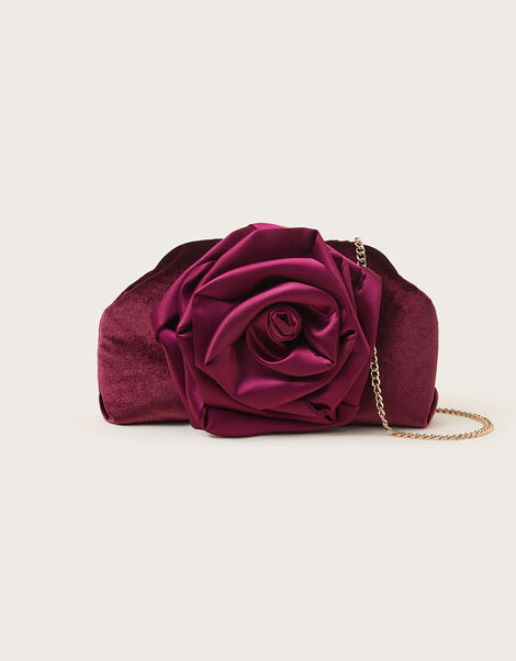 Velvet Corsage Pouch Bag, , large
