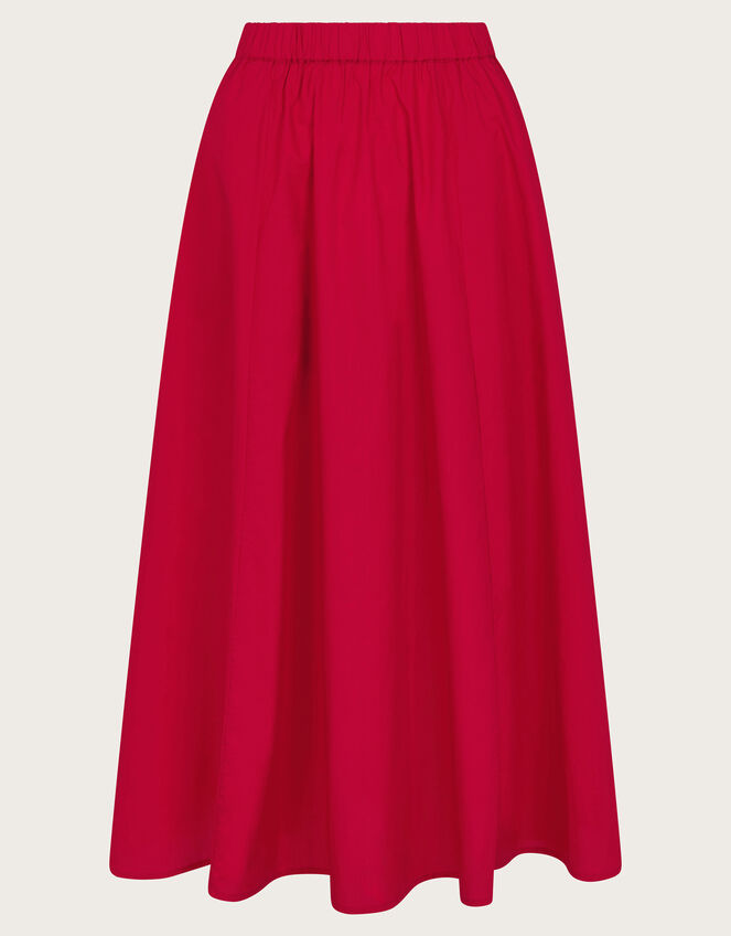 Rachel Poplin Skirt, Red (RED), large