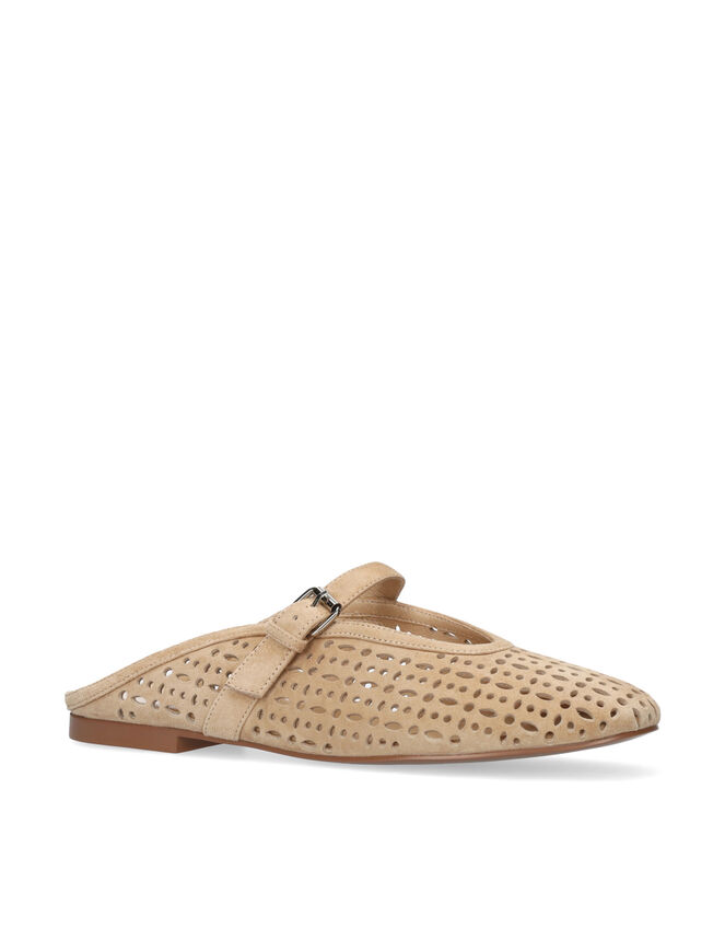 Bibi Lou Maia Suede Mule Flats, Camel (BEIGE), large