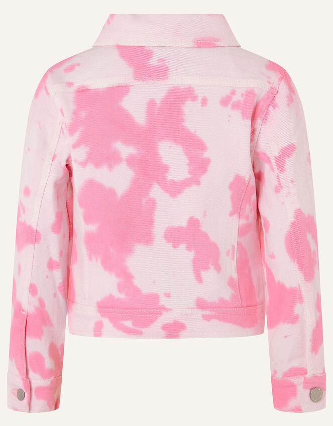 Tie Dye Denim Jacket , Pink (PINK), large