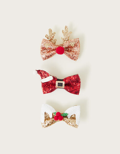 Jolly Christmas Hair Clips Set of Three, , large