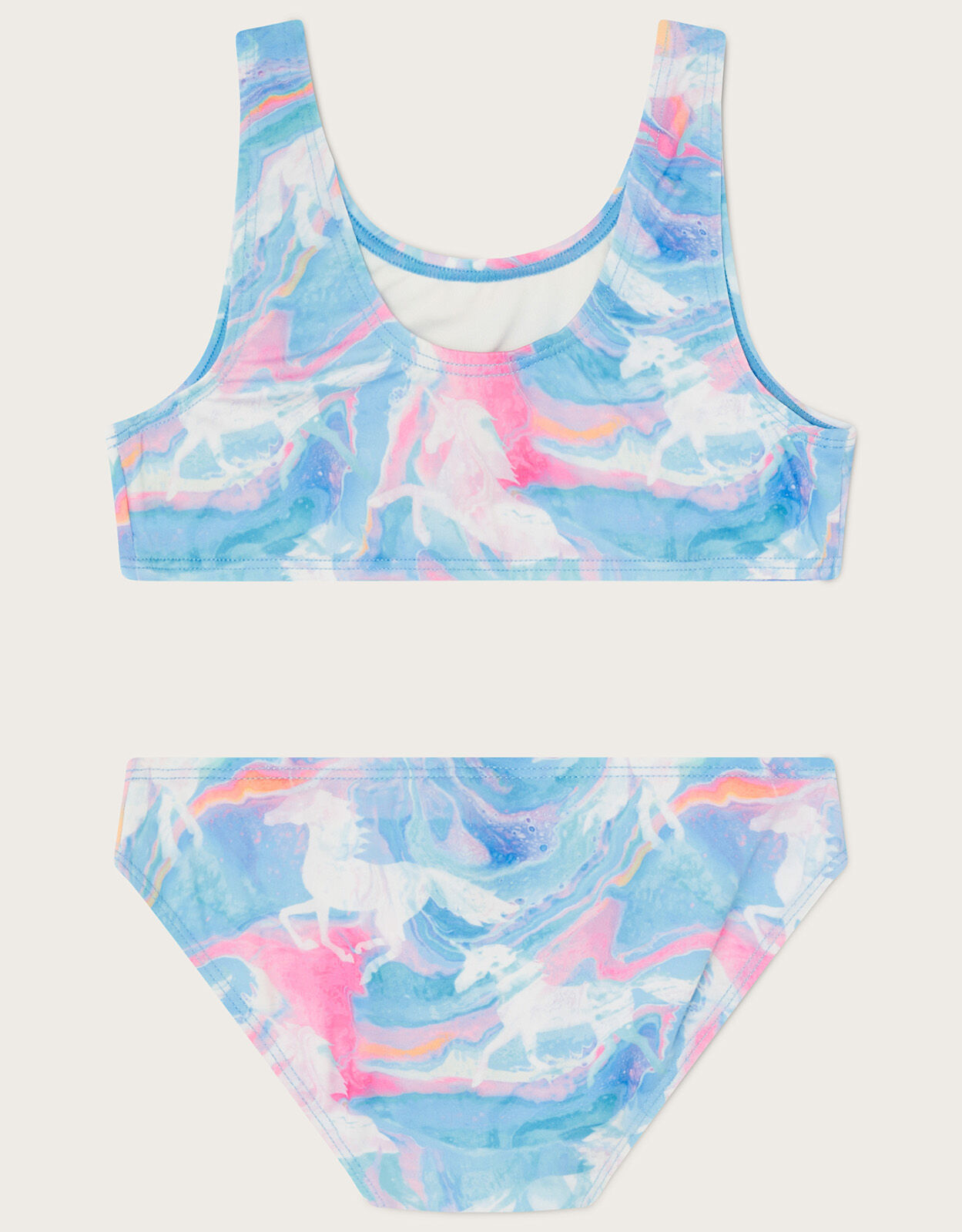 Marble Unicorn Bikini Set with Recycled Polyester Multi