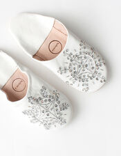 Bohemia Design Moroccan Babouche Sequin Slippers, White (WHITE), large