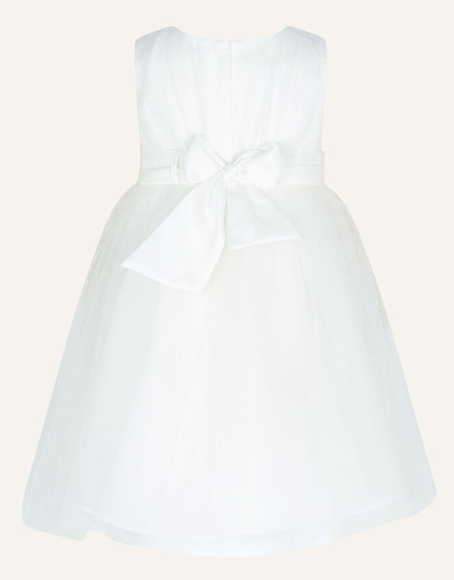 Baby Glitter 3D Dress, Ivory (IVORY), large