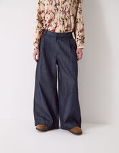 East Jayla Wide Leg Denim Trousers, Blue (NAVY), large