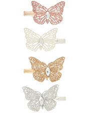 Glitter Butterfly Hair Clip Set, , large