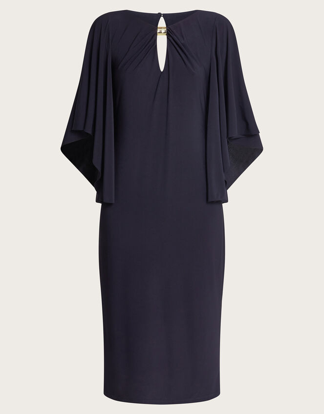 Fee Flute Sleeve Dress, Blue (NAVY), large