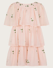 Katinka Embroidered Tiered Dress, Pink (PINK), large