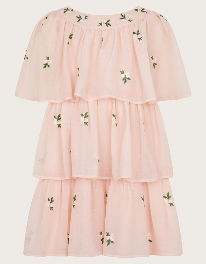 Katinka Embroidered Tiered Dress, Pink (PINK), large