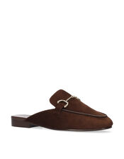 Bibi Lou Ashe Suede Mule Loafers, Brown (BROWN), large