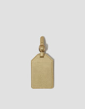 Faux Leather Luggage Tag, Gold (GOLD), large