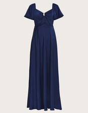 Savannah Satin Maxi Dress, Blue (NAVY), large