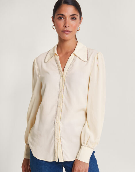 Dani Diamante Blouse, Ivory (IVORY), large