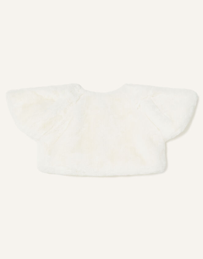 Baby Faux Fur Cape, Ivory (IVORY), large