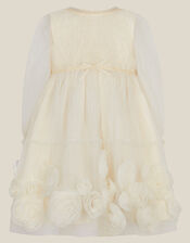 Baby Remi Rose Appliqu&eacute; Glitter Party Dress, Gold (GOLD), large