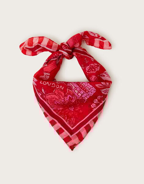 London Print Silk Scarf, , large