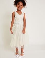 Sienna Crochet Lace Tulle Dress, Pink (PALE PINK), large