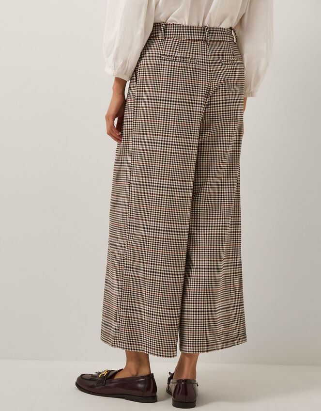 Carmen Check Wide Leg Pants, Natural (NATURAL), large