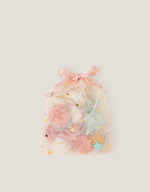 14-Pack Flower Hair Bands & Clips, , large