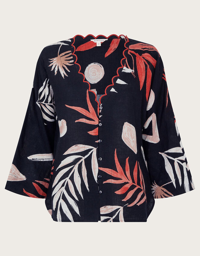 Carlotta Print Top, Black (BLACK), large