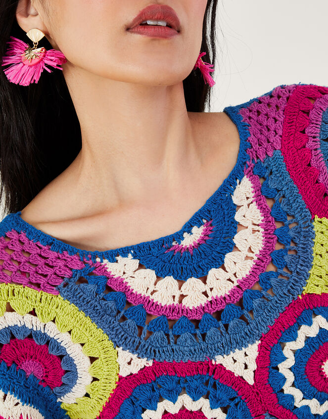 Abstract Crochet Jumper, Pink (PINK), large