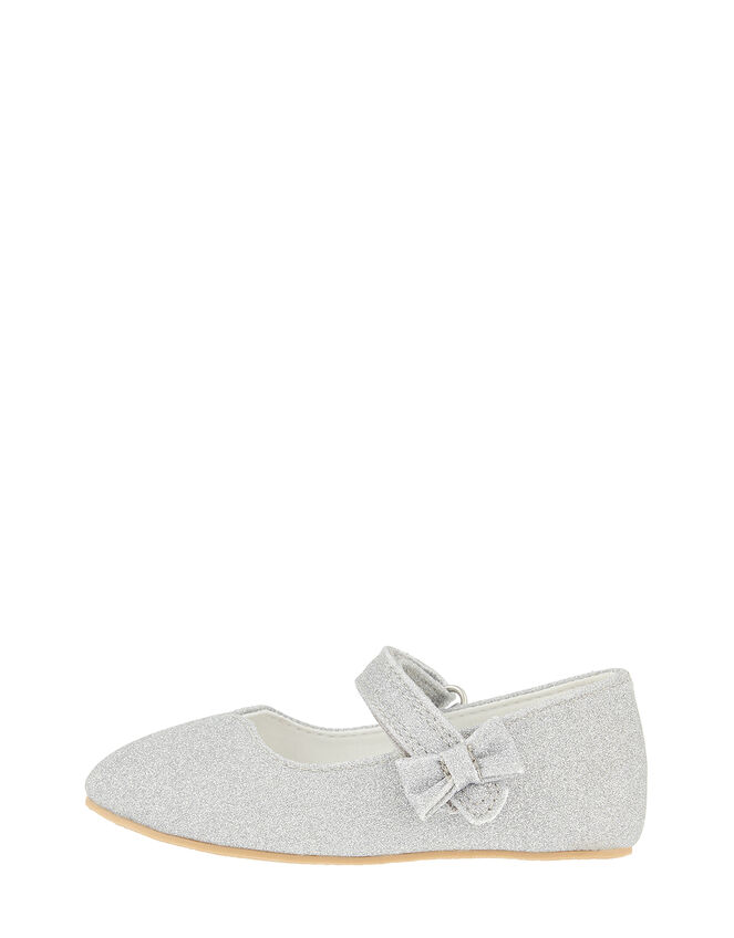 Baby Sparkle Bow Walker Shoes, Silver (SILVER), large