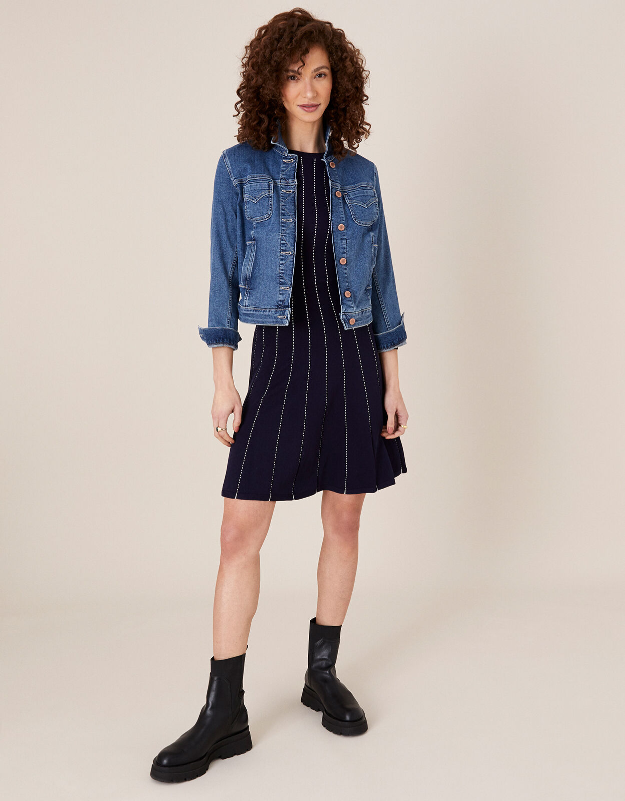 Monsoon fit deals and flare dress
