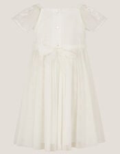 Baby Floella Floral Lace Dress, Ivory (IVORY), large