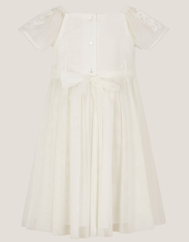 Baby Floella Floral Lace Dress, Ivory (IVORY), large