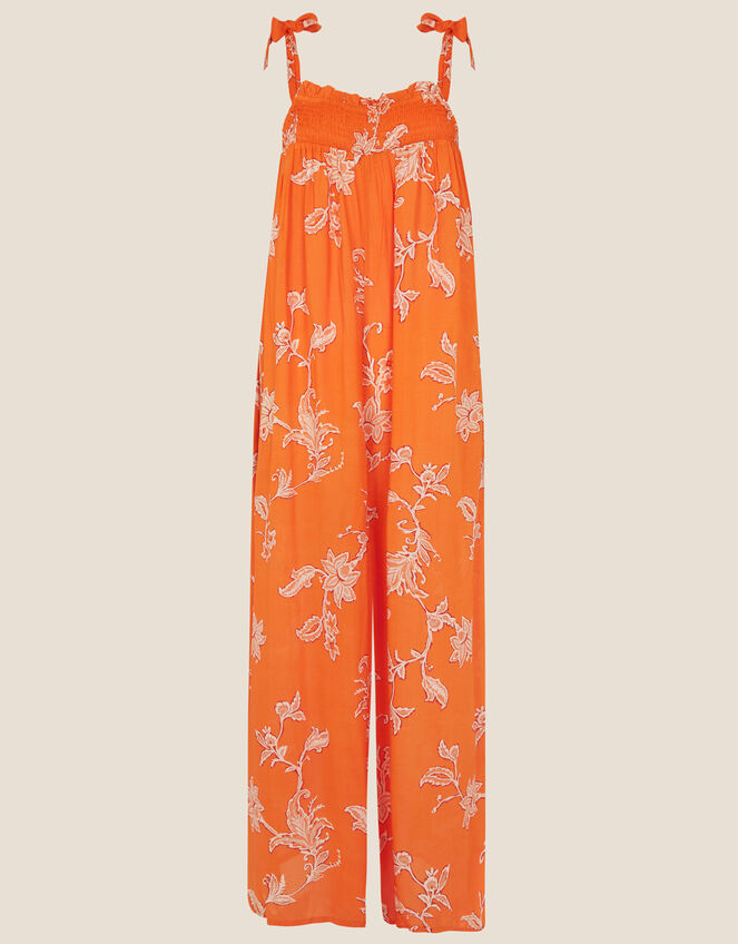 Kai Print Jumpsuit in LENZING™ ECOVERO™, Orange (ORANGE), large