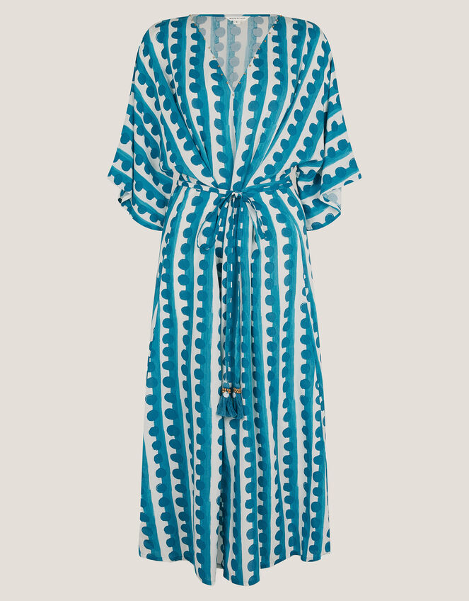 Indah Print Kaftan Dress, Blue (TURQUOISE), large