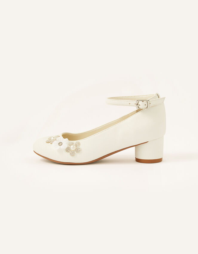 Dazzle Flower Heels, Ivory (IVORY), large