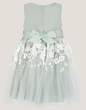 Baby Felicity Embroidered Floral Dress, Green (SAGE), large