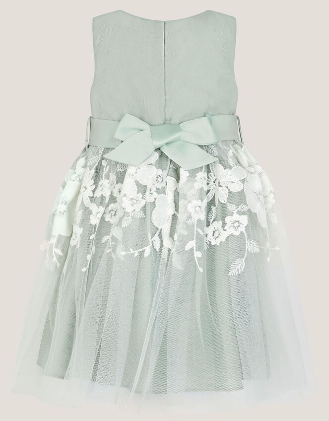 Baby Felicity Embroidered Floral Dress, Green (SAGE), large