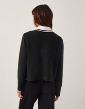 Pia Pearl Embellished Cardigan, Blue (NAVY), large