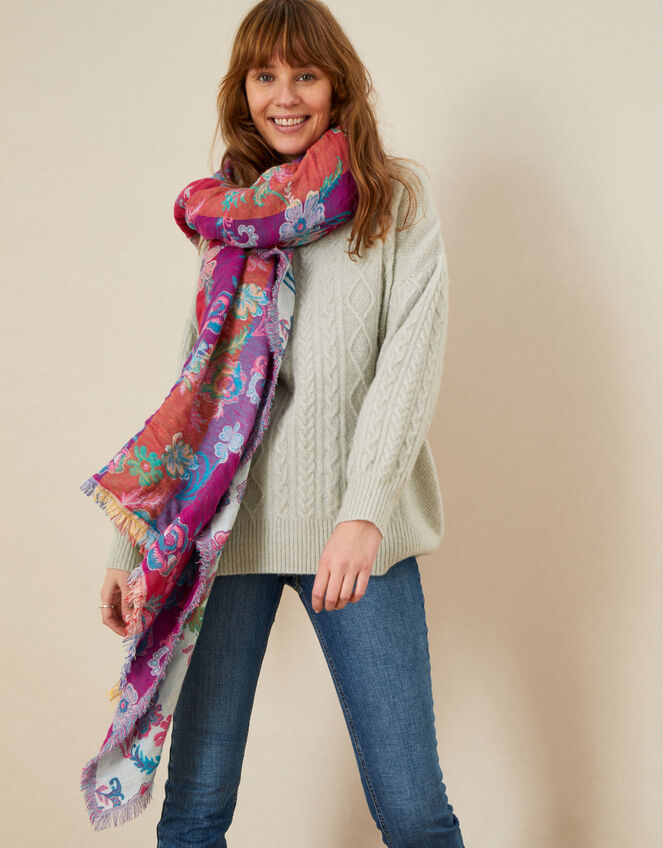 Jacquard Heritage Blanket Scarf, , large