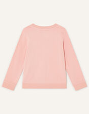 Tulle Heart Detail Sweatshirt, Pink (PINK), large