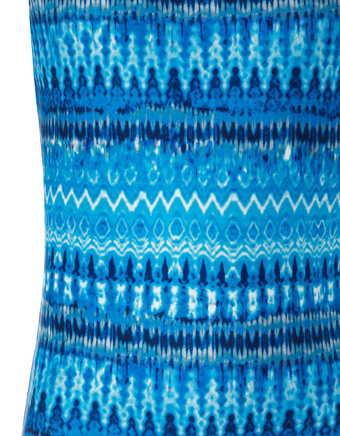 Cypress Tie Dye Swimsuit with Recycled Polyester, Blue (BLUE), large