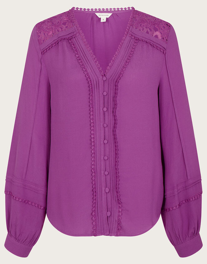 Hope Lace Trim Top with LENZING™ ECOVERO™, VIOLET, large