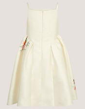 Molly Strappy Floral Party Dress, Ivory (IVORY), large