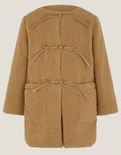 Borg Duffle Coat, Camel (CAMEL), large