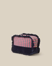 Tartan Velvet Make Up Bag, , large