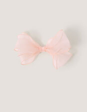 Large Organza Bow Hair Clip, Pink (PINK), large