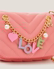 Love Charm Quilted Bag, Pink (PINK), large