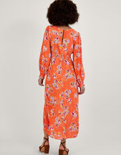 Talitha Tea Dress in Sustainable Viscose, Orange (ORANGE), large
