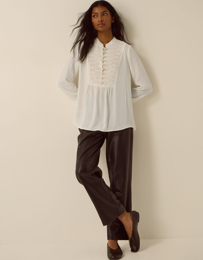 Pippa Military Top, Ivory (IVORY), large
