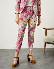 Wren Floral Print Trousers with Sustainable Cotton, Pink (PINK), large