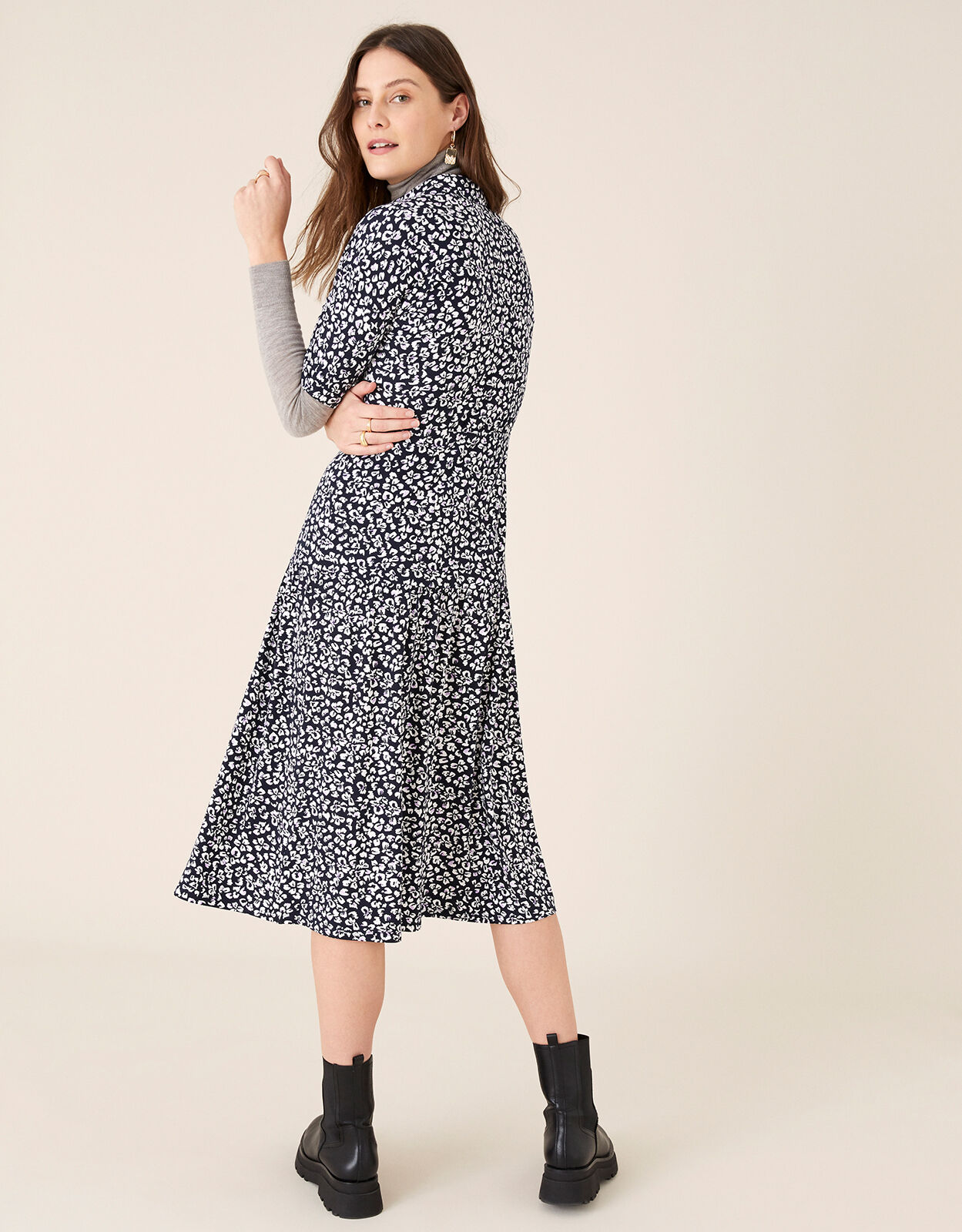 Salma print shop shirt dress