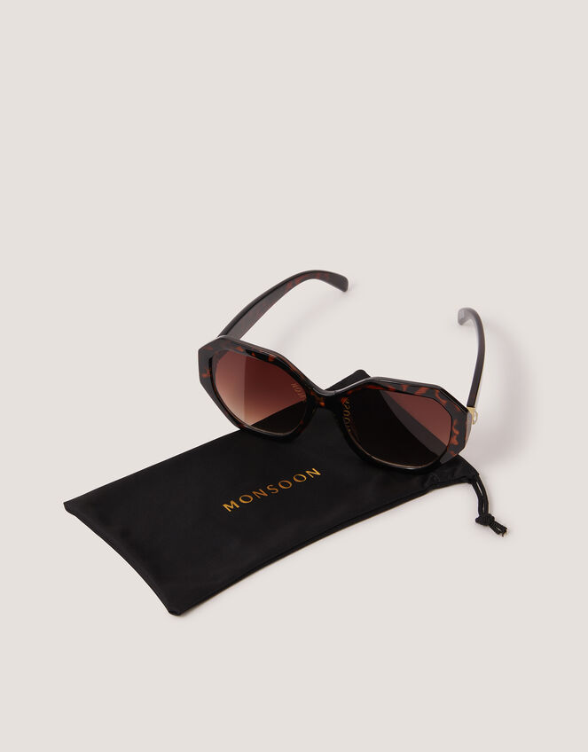 Tort Hexagonal Sunglasses, , large