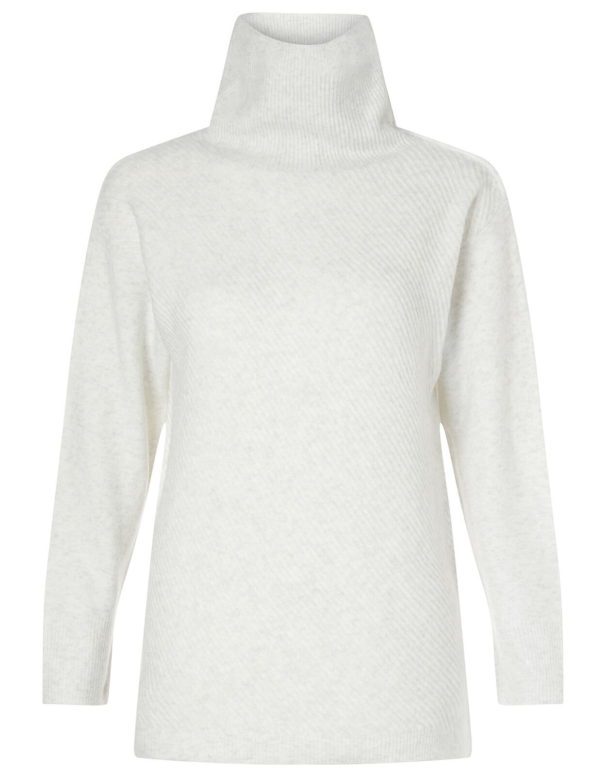 Zip Neck Knit Jumper Grey Jumpers Monsoon Global